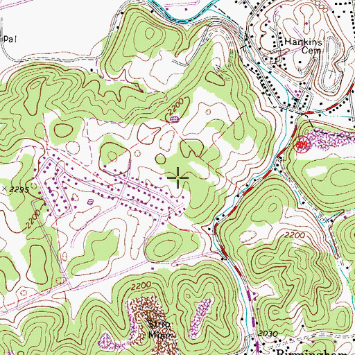 Topographic Map of William Vance Cemetery, VA