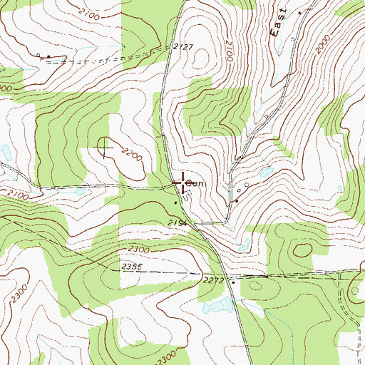 Topographic Map of West Beech Woods - Clark Cemetery, PA