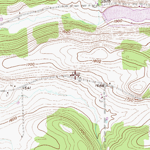 Topographic Map of Hulslander Cemetery, PA