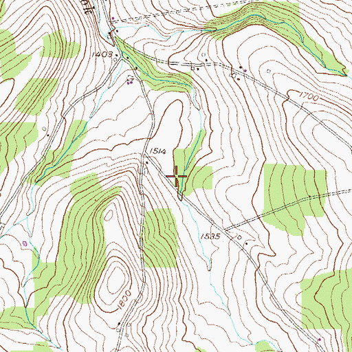 Topographic Map of Joseph Howland Cemetery, PA