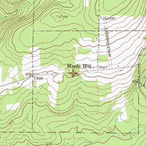 Topographic Map of Maple Hill Cemetery, PA