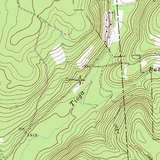 Topographic Map of McIntosh Cemetery, PA