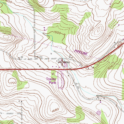 Topographic Map of North Schodac Road Cemetery, PA