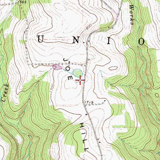 Topographic Map of Stull Cemetery, PA