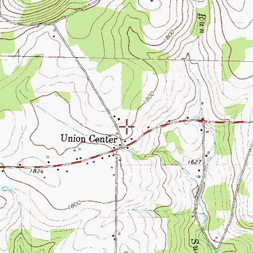Topographic Map of Swamp Cemetery, PA