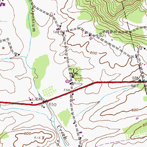 Topographic Map of Butler Township Friends Cemetery, PA