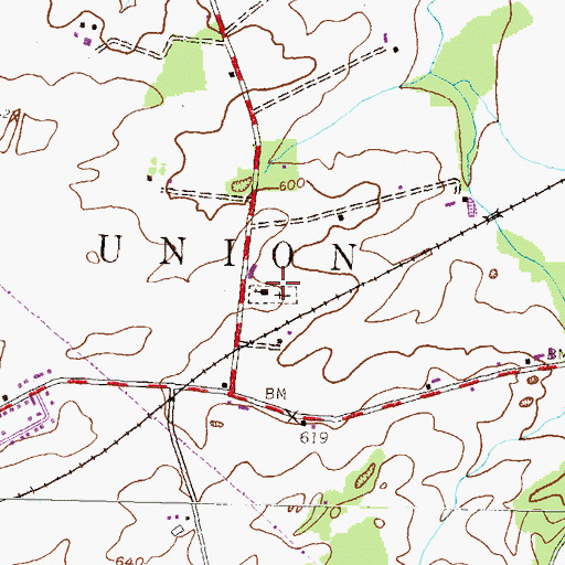 Topographic Map of Christ United Church of Christ Cemetery, PA