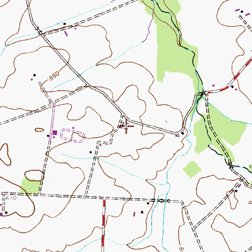 Topographic Map of Hostetters Meeting House Cemetery, PA