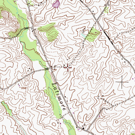 Topographic Map of Lobach - Bushey Cemetery, PA