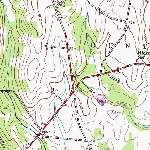 Topographic Map of Grace Bible Chapel Cemetery, PA
