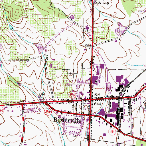 Topographic Map of Biglerville Cemetery, PA