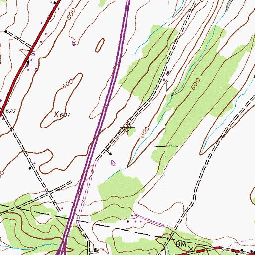 Topographic Map of Old White Episcopal Church Cemetery, PA