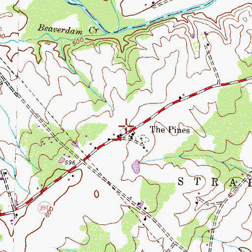 Topographic Map of Saint Paul Lutheran Church Cemetery, PA