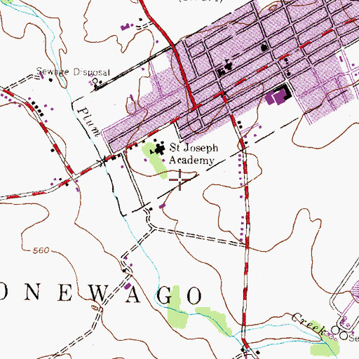 Topographic Map of Saint Joseph Academy Cemetery, PA