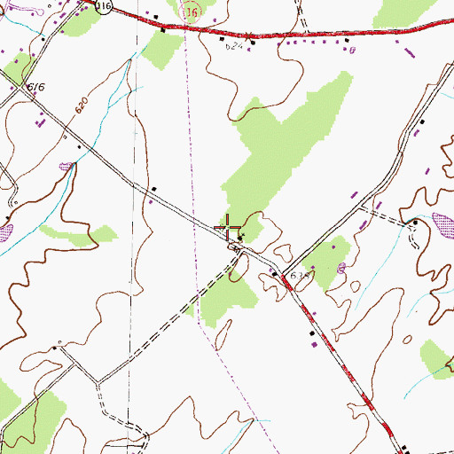 Topographic Map of Saint Luke Lutheran Church Cemetery, PA