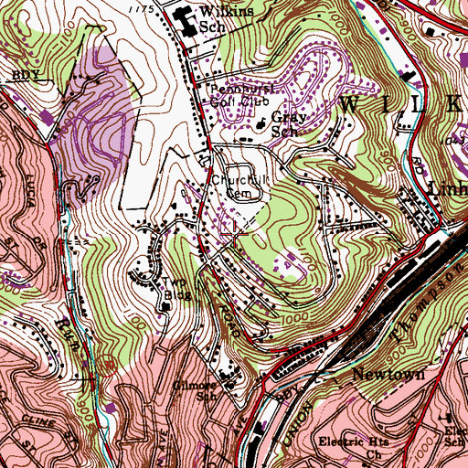 Topographic Map of Betty Rosenberg Parkway Jewish Center Cemetery, PA
