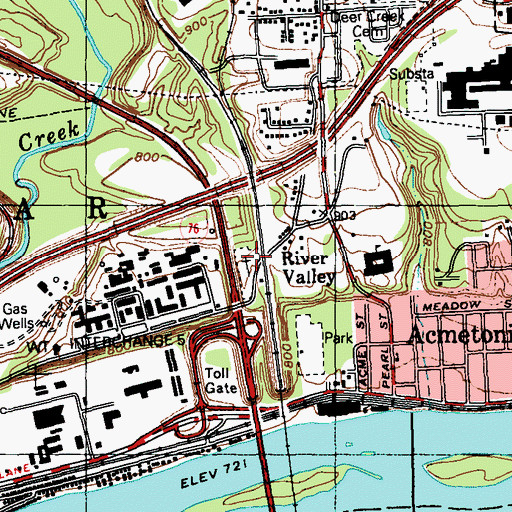 Topographic Map of Henderson Cemetery, PA