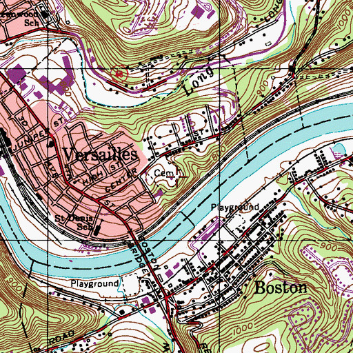 Topographic Map of Tree of Life Sfard Cemetery, PA