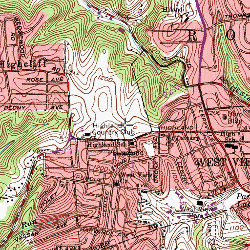 Topographic Map of Reel Family Cemetery, PA