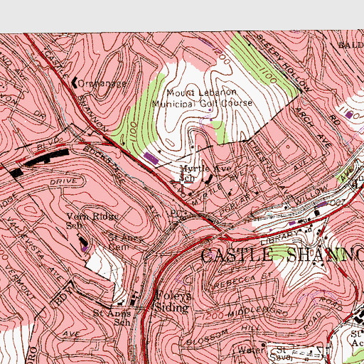 Topographic Map of Rowland Family Cemetery, PA