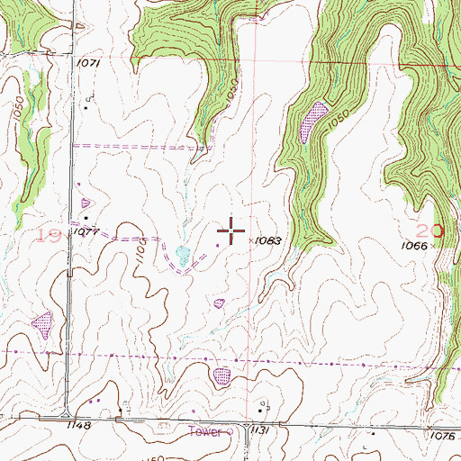 Topographic Map of Williams Cemetery, KS