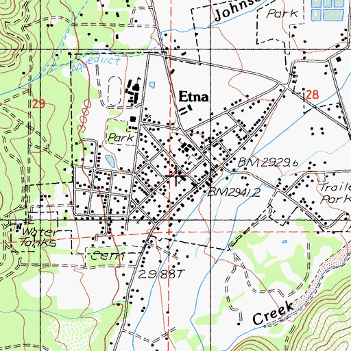 Topographic Map of Etna, CA