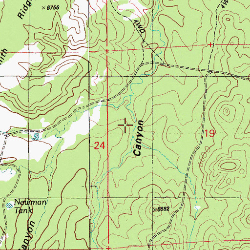 Topographic Map of Coal Canyon, AZ