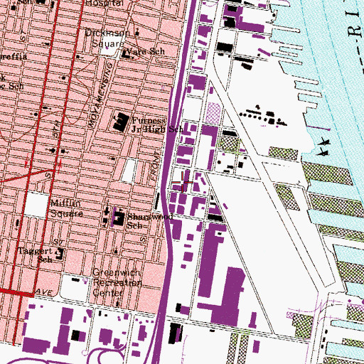 Topographic Map of Snyder Plaza Post Office, PA