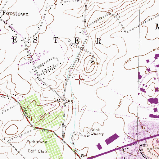 Topographic Map of West York Carrier Annex, PA
