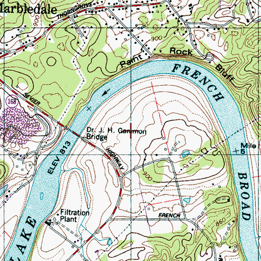 Topographic Map of East Tennessee State Veterans Cemetery, TN