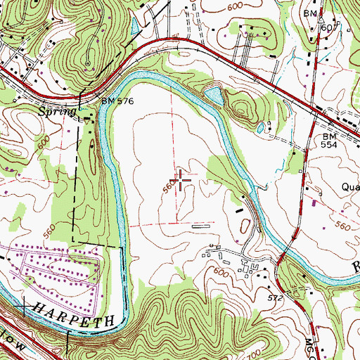 Topographic Map of Middle Tennessee State Veterans Cemetery, TN
