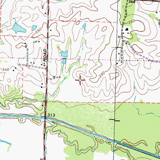 Topographic Map of West Tennessee State Veterans Cemetery, TN