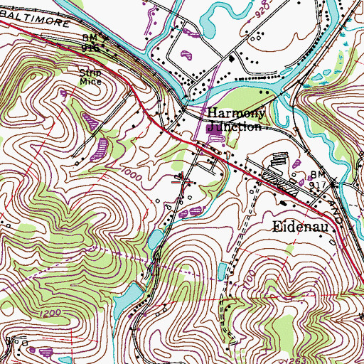 Topographic Map of Jackson Township Police Department, PA