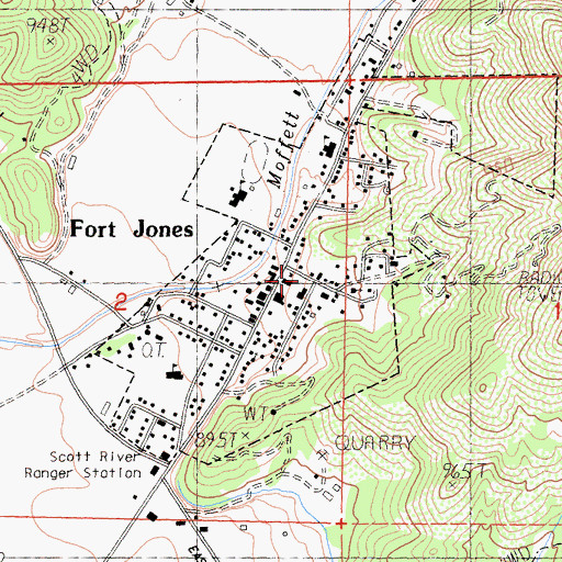 Topographic Map of Fort Jones, CA