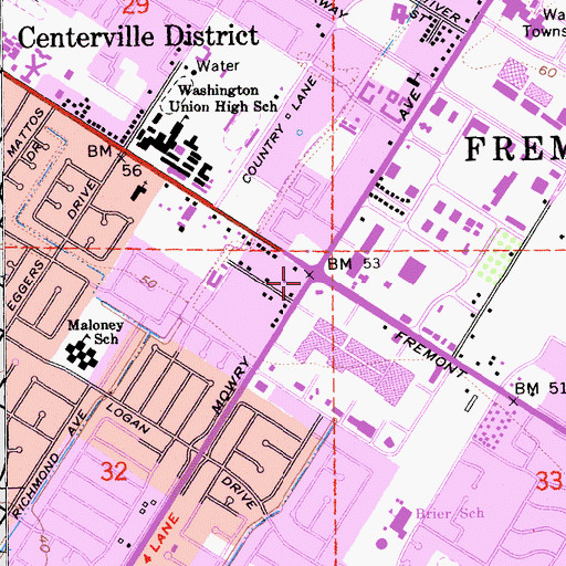 Topographic Map of Fremont, CA