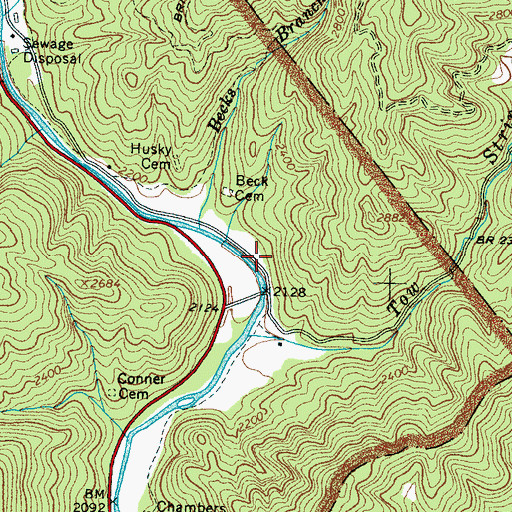 Topographic Map of Tow String Horse Camp, NC