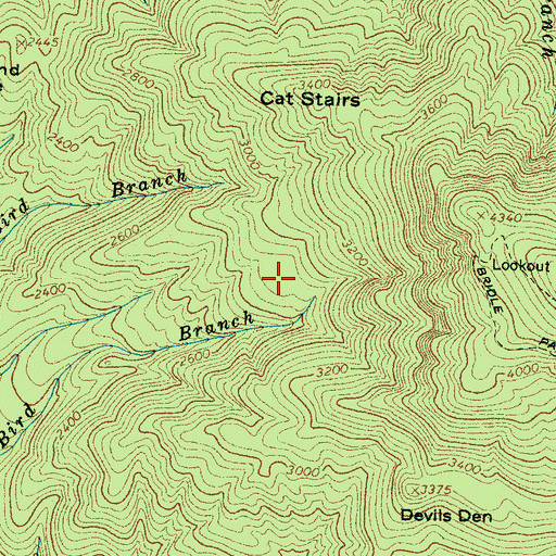 Topographic Map of Barnes Children Cemetery, TN