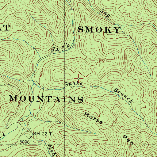 Topographic Map of Carson - Messer Cemetery, NC