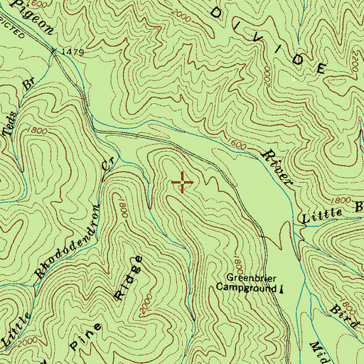 Topographic Map of Elijah Whaley Cemetery, TN