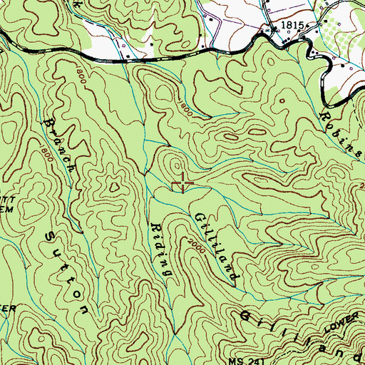 Topographic Map of Gilliland Cemetery, TN