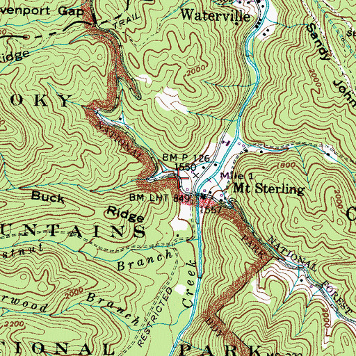 Topographic Map of Hopkins Cemetery, NC