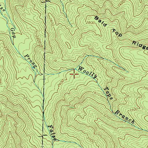 Topographic Map of Huff Cemetery, TN