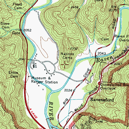 Topographic Map of Hughes Cemetery, NC