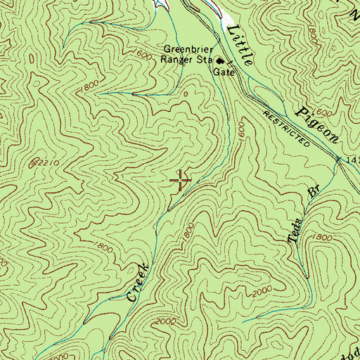 Topographic Map of John B Ownby Child Cemetery, TN