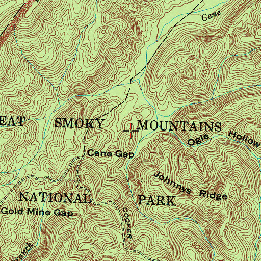 Topographic Map of Lail Cemetery, TN