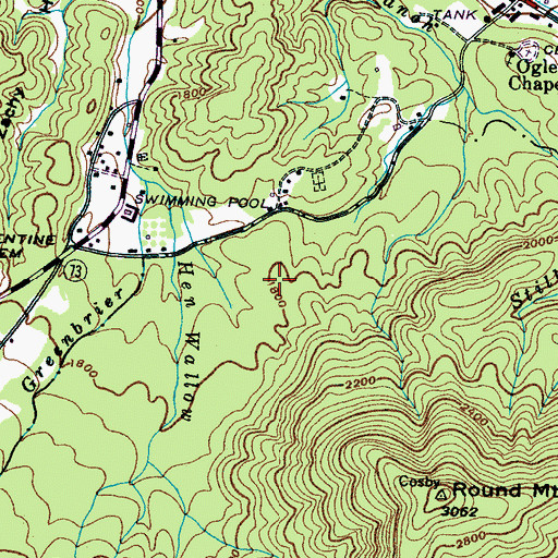 Topographic Map of Mack - McMahan Cemetery, TN