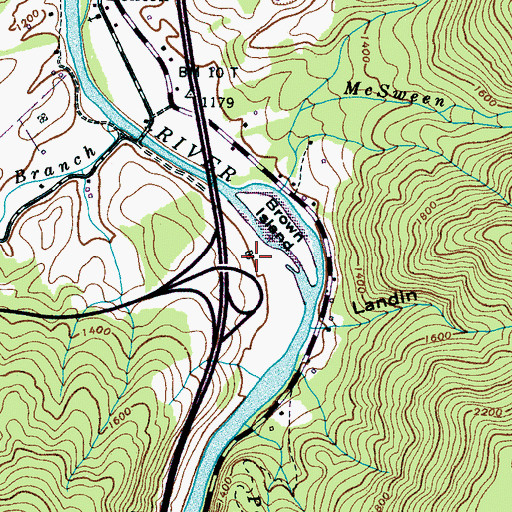 Topographic Map of McKinney McMahan Cemetery, TN