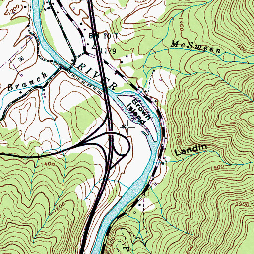 Topographic Map of McKinney McMahan Cemetery, TN