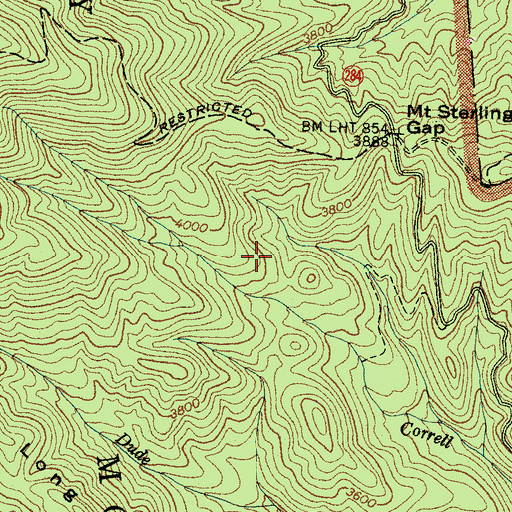 Topographic Map of McMahan's Grave, NC