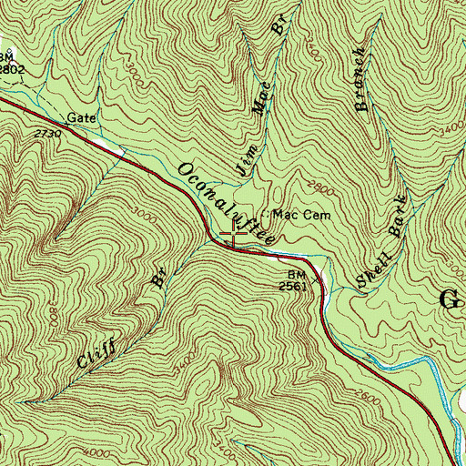Topographic Map of Noland Children Cemetery, NC